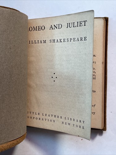 Little Leather Library ROMEO AND JULIET by WILLIAM SHAKESPEARE Real Leather - Imagen 5 de 10