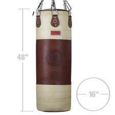Ring Side Boxing Bag Creamish and brown leather Boxing bag Leather Punching Bag