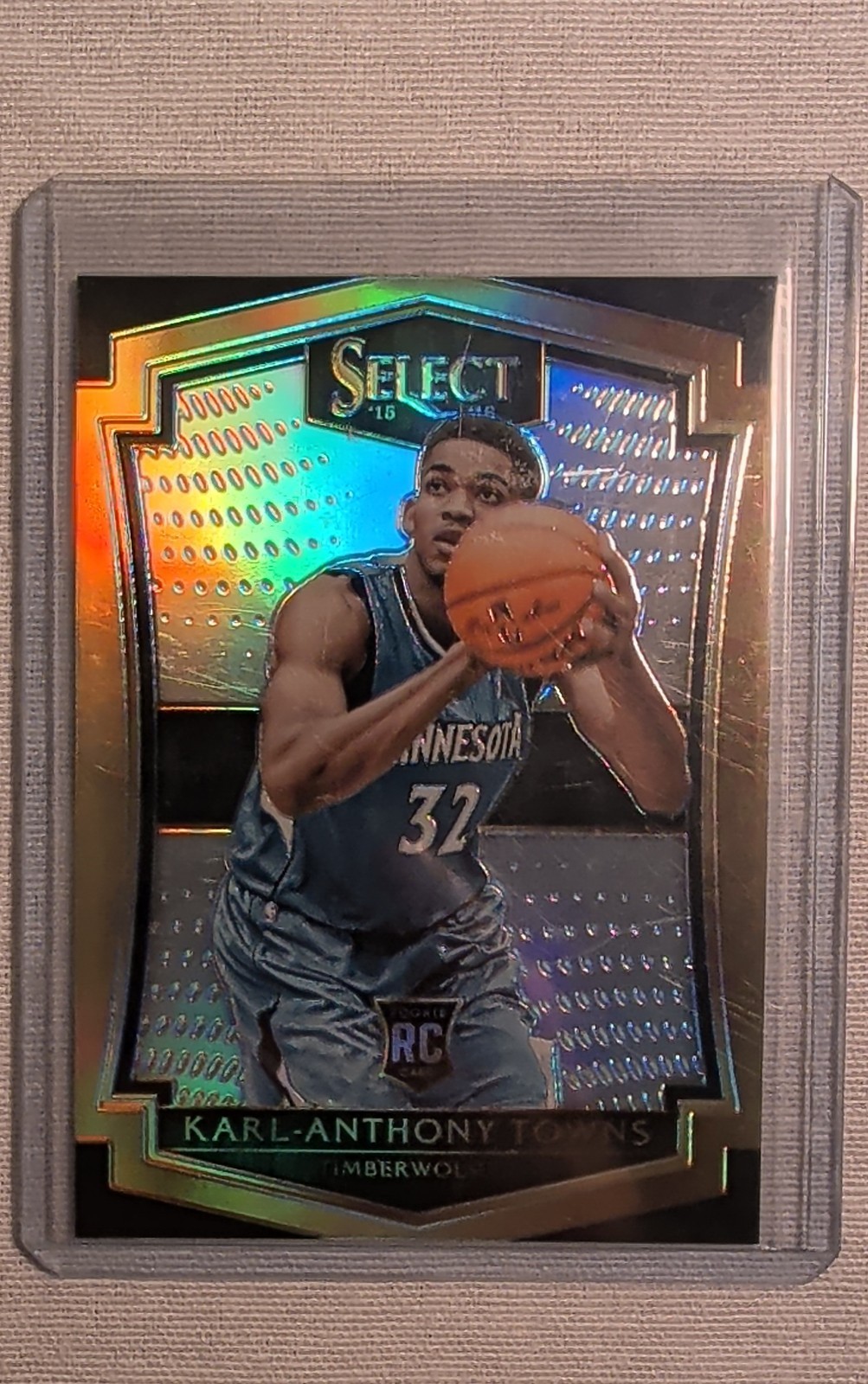 2015-16 Panini Select - Premier Level Karl-Anthony Towns #136 Silver Prizm (RC)