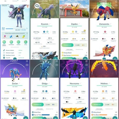 Pokémon Acc Go - Lvl52 - 105 Shiny - 181 Legendary