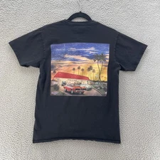 In-N-Out Burger Nevada Tee Men Small Black Palm Trees Sunset Double Sided USA