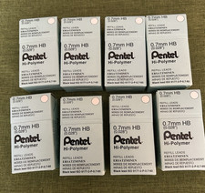 8 boxes Pentel Hi-Polymer Pencil Lead Refill 0.7mm 50E-HB, 12 pieces 12 PACKS 