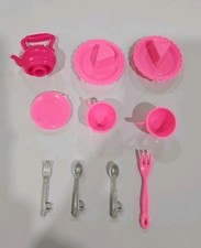 10x Barbie Doll Kitchen Dining Lot Playset Accessories Cups Plates Utensils Mini