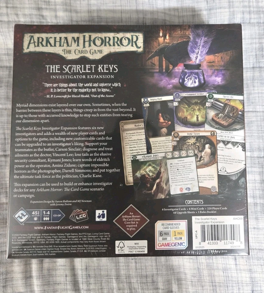 Arkham Horror The Card Game LCG- The Scarlet Keys Investigator Expansion OOP NEW - Image 2 of 2