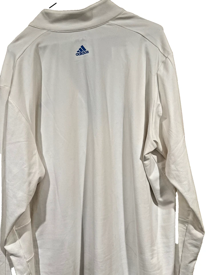 CAMISA TAYLOR MADE, 1/4 cremallera, manga larga, talla XL, blanca con ribete azul, ENVÍO GRATUITO Foto 3 de 4