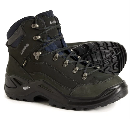 Lowa Men's Renegade GTX MID Boots Waterproof Hiking Work Hunting Dark Grey