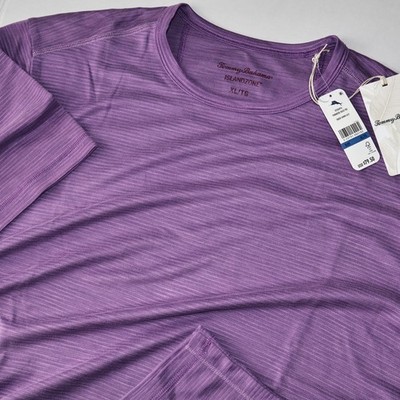 Tommy Bahama T Tee Shirt Paradise Isles Performance Purple SS New Large L