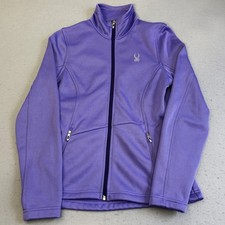 Spyder Womens Medium Purple Core Sweater Fleece Full Zip Jacket Activewear Coat