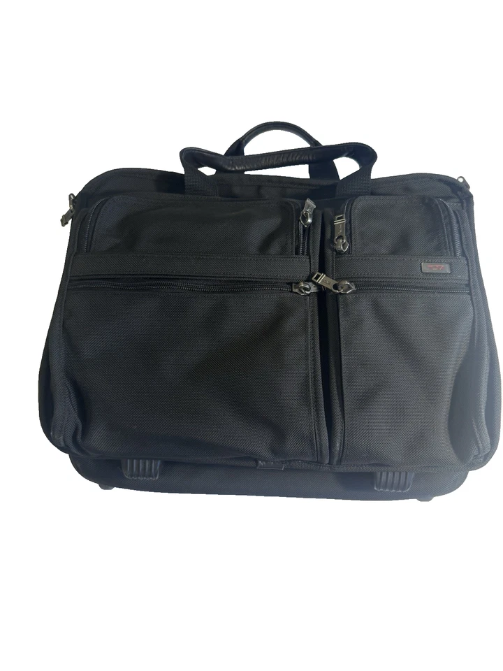 Tumi Ballistic Alpha Expanding Rolling Travel Carry On Business Briefcase Wheels - Image 2 of 4