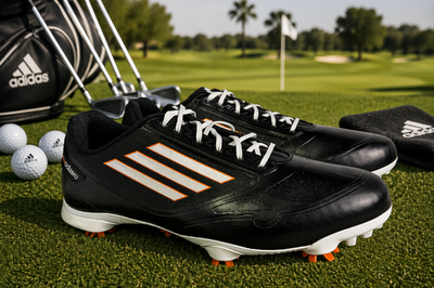 Adidas Adizero Golf Shoes Men\'s Black Leather Spiked Cleats Size 10.5 Adidas Adizero One Waterproof Black Golf Shoes Cleats Low  main image 2