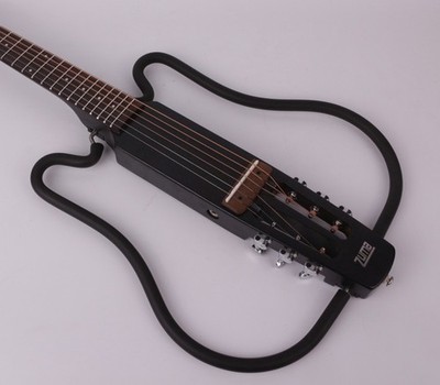 Left Hand Streel String Acoustic Electric Travel Headless Guitar  & Gig Bag