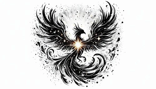 Mythical Sticker (3 Inch) Sparkling Phoenix Rebirth Flames Renewal Resilience !