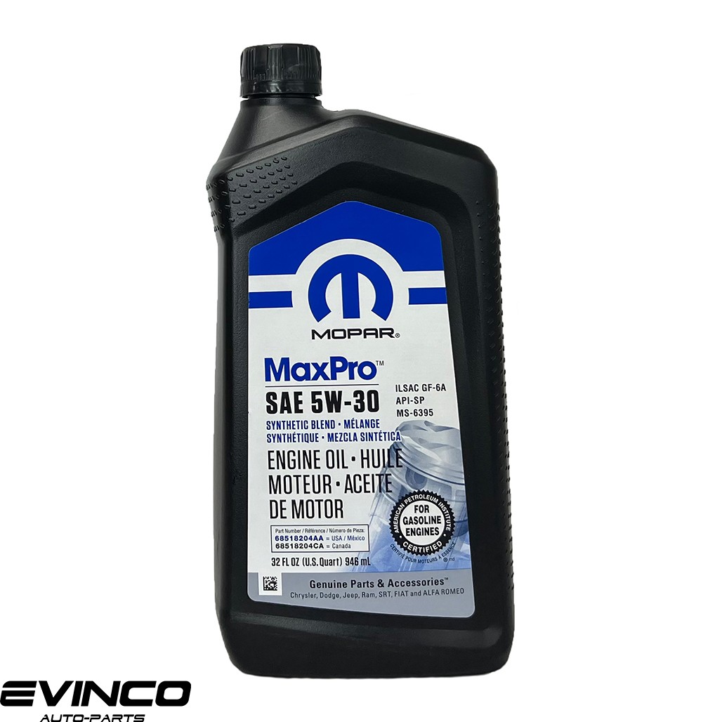 MOPAR MaxPro SAE 5W-30 エンジンオイル 5本セット Mopar 5W30 Maxpro Synthetic Blend Motor Oil Case of 6 Quarts | eBay