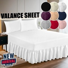 Premium Deep Fitted Valance Sheet Extra Deep Bed Sheets Single Double King Size