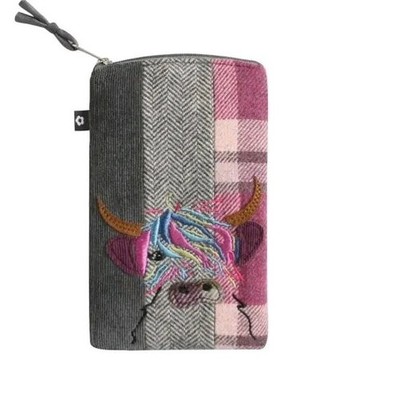 Brillenetui mit Tweed-Applikation von Earth Squared - Highland Cow