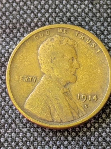 1914-S Lincoln Cent Wheat  VERY GOOD (VG) Condition