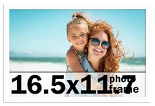 16.5x11.7 Frame White Wood Picture A3 Frame Photo Frame UV Acrylic, Acid Free