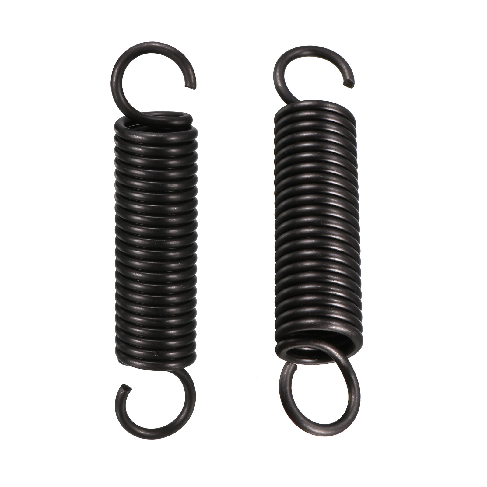 2-Pack Black Steel Extension Springs 2.5x18x90mm for Compression