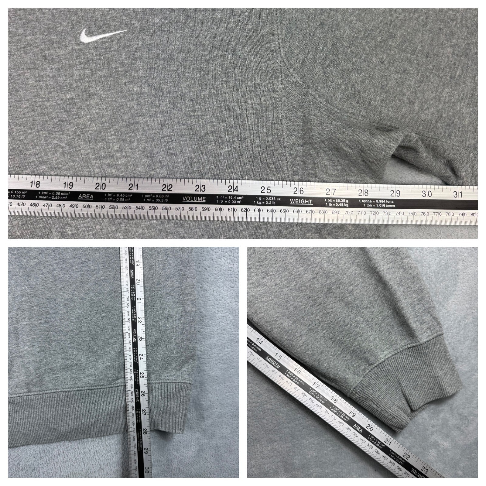 Vintage Nike 2000's Y2K Grey Mini Swoosh Size XXL Pullover Sweatshirt image 6