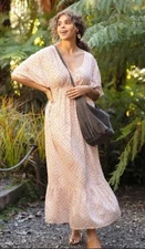 World Market Empire Waist Boho Maxi Dress Cover Up Size S/M