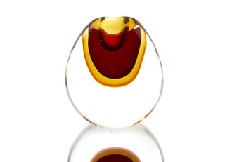 Riesige 6 5 kg Freeform Murano Sommerso Kunstglas Tauchvase 20. Jahrhundert