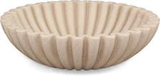 Ruffle Decorative Bowl, Large Fruit Bowl for Kitchen Counter, Stylish Key Bowl f