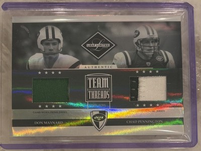 2006 Leaf Limited - Team Threads Combos Chad Pennington, Don Maynard #TTC-14...