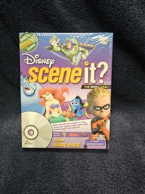 Scene It?  The DVD Disney Super Game Pack With 4 Figures - Factory Sealed- New
