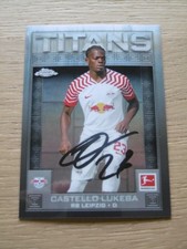 Castello Lukeba autograph signed trading card TC Topps Chrome Titans "RB Leipzig"