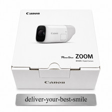 Canon PowerShot ZOOM Cámara Digital Compacta Foto Video Telescopio Blanco...