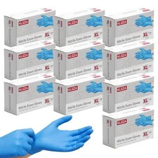 KLIZZA Nitrile Gloves, 4 Mil, Latex-Free, 1000 PCS Large, Blue, Disposable