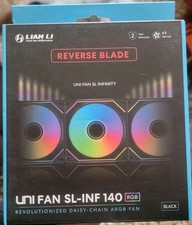 Lian Li UNI FAN SL-INF 140 RGB Reverse Blade Black Single Pack 120 mm RSLIN120-1