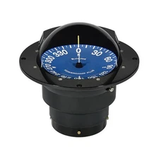 Pivot LED Blue Dial Black Flush Mount 12 Volt Green LED Compass