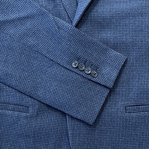 New w/ Tag Mizzen & Main Watson Suit Jacket Size Medium Regular Navy Gun Check - Picture 6 of 13