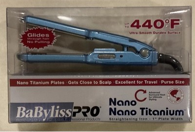 New Babyliss Pro Nano Titanium 1'' Wide Ceramic 440 F Flat Iron BABNT3053N
