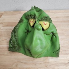 Vintage Latex THE GRINCH MASK TM 1997 Costume Dr Seuss Enterprises, Halloween
