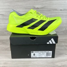 Adidas Adizero Adios Pro 4 Lucid Lemon Black Running Shoes JR6364 Men’s Size 8