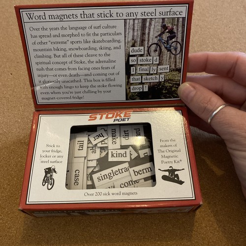 Magnetic Poetry Kit STOKE Poet 200 Magnetized Words - Surfing, Shredding - NEW - Picture 3 of 3