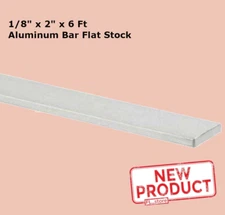 Aluminum Flat Stock 1/8" x 2" x 6 Feet Alloy 6061 Extruded Bar Unpolished Finish