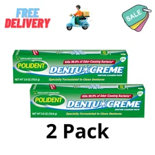 2 Pack. Polident Paste for Partials Cleaning, Triple Mint Freshness, 3.9 oz