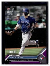2023 Topps Now #824 Davis Schneider Purple Parallel Card #d 4/25 Call-Up