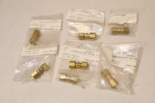 7 Parker brass 3/16" Compression Unions Union