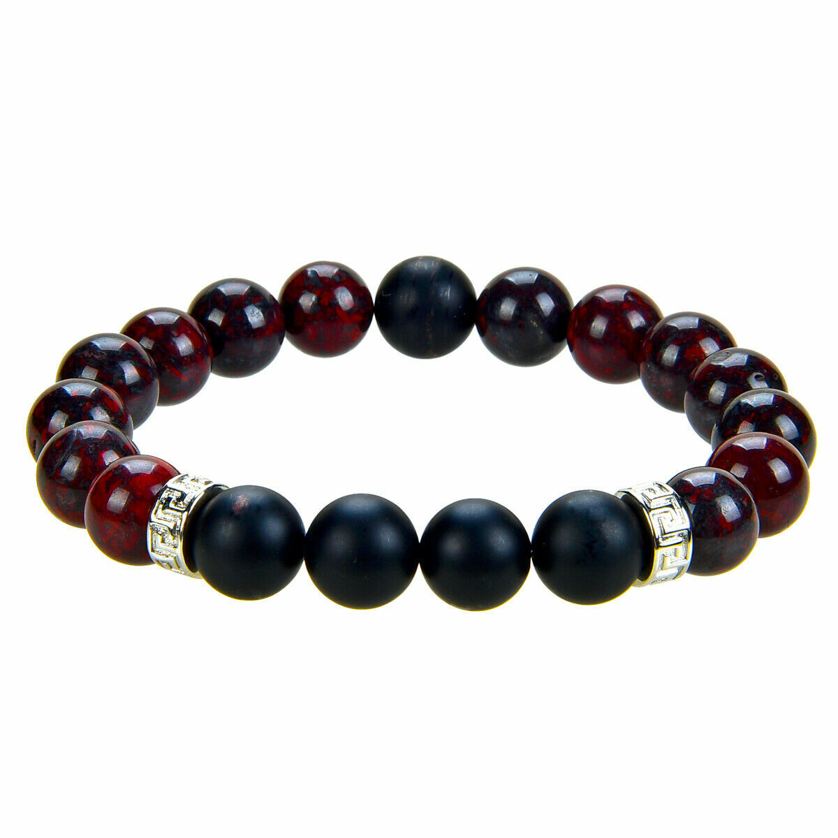 Armband Armreif Brekziöser Jaspis Onyx 20 cm Kugel 10mm Armband Armreif Brekziöser Jaspis Onyx 20 cm Kugel 10mm