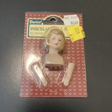 New Vintage Craft Darice Angel Porcelain 1 - 1/2 Doll Part Hands Head 1224-20