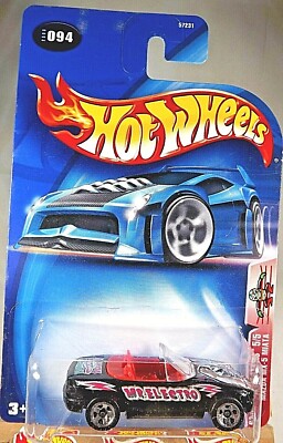 2003 Hot Wheels #94 Radical Wrestlers 5/5 MAZDA MX-5 MIATA Black w/Chrome 5 Sp