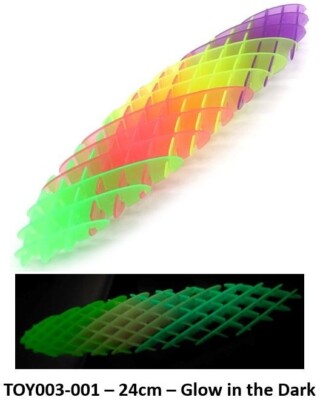 Fidget Worm Morf -Rainbow- 24 cm Glow in the Dark