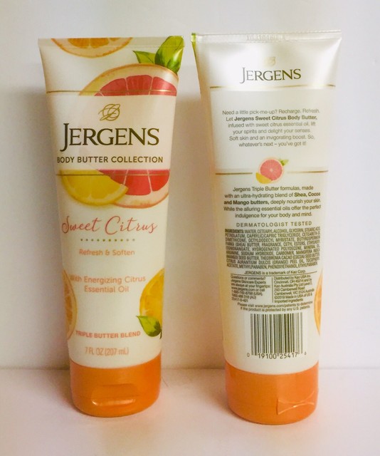 2 X Jergens Body Butter Collection Sweet Citrus Triple Butter Blend 7