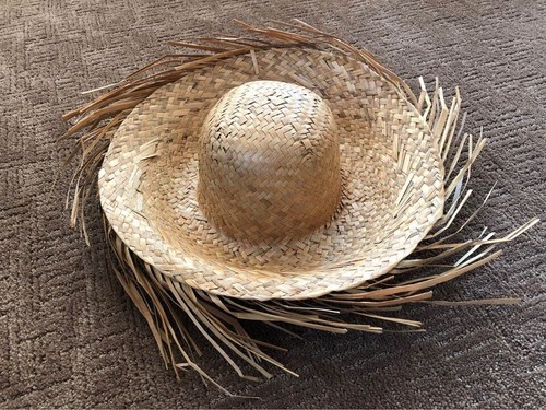 Vtg Hand Woven Bird's Nest Straw Gilligan's Island Beach Castaway Hat Costume - Picture 2 of 3