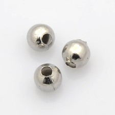 1000 pcs 4mm Round Stainless Steel Spacer Beads Steel Color Crafts Hole 1.5mm