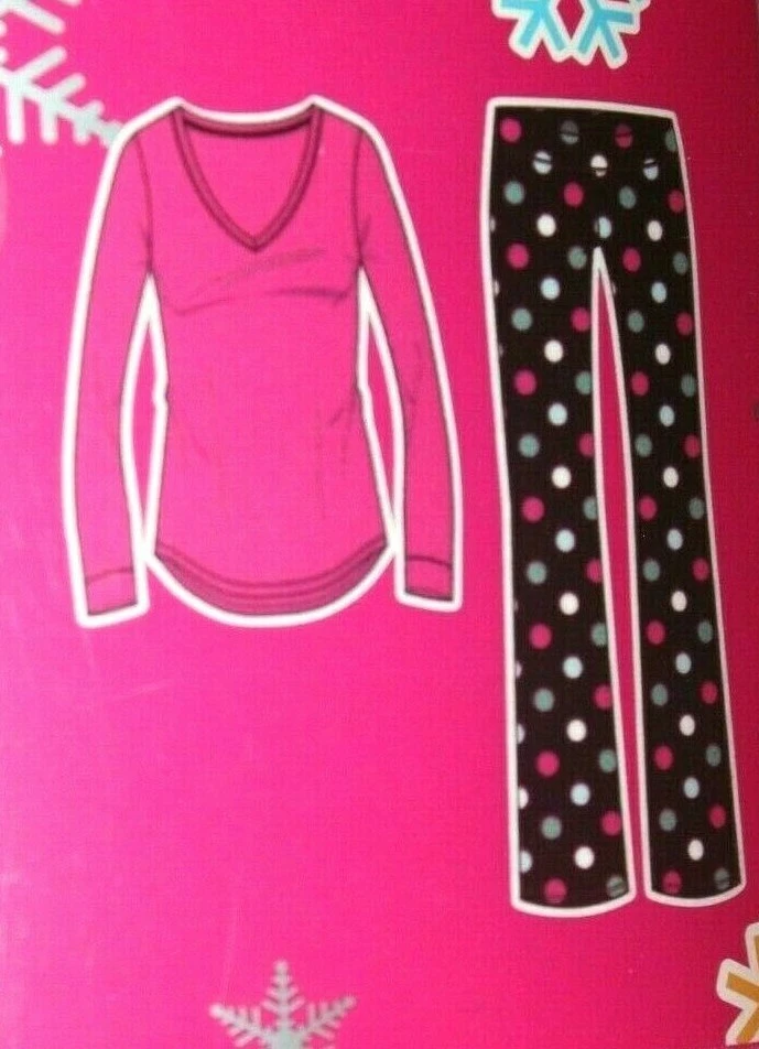 Joe Boxer Women s 2 Pc Knit Plush Polka Dot Pajama Pants Set Hot